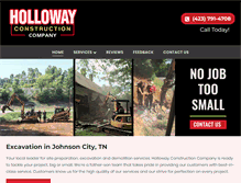 Tablet Screenshot of hollowayconstruction.net